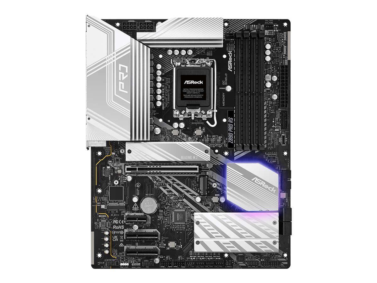ASRock Z890 Pro RS - Motherboard - ATX - LGA1851-Sockel - Z890 Chipsatz - USB4 USB 3.2 Gen 2x2 USB 3.2 Gen 2 USB 3.2 Gen 1 - Onboard-Grafik (CPU erforderlich)