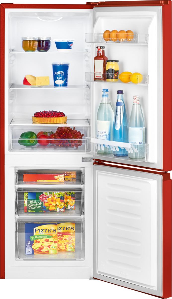 Bomann KG 320.2 - Kühl-/Gefrierschrank - Bottom-Freezer - Rot, Ansicht 2