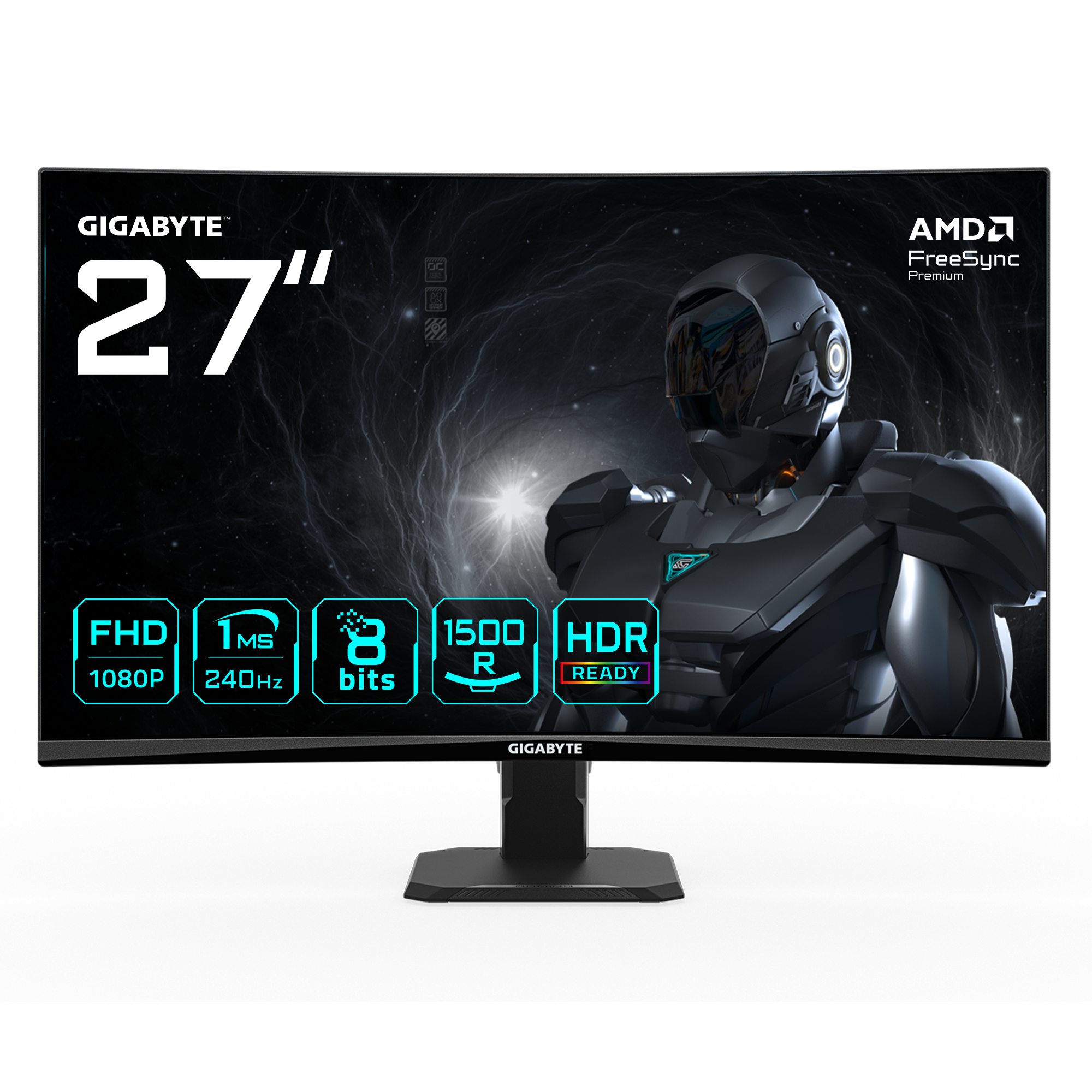 Gigabyte GS27FC2 - LED-Monitor - Gaming - gebogen - 68.6 cm (27), Ansicht 2