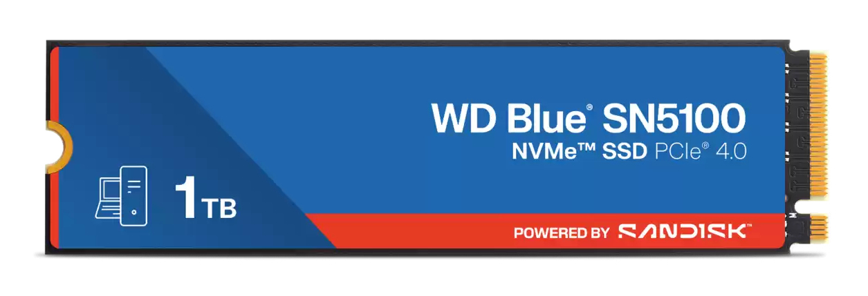 WD Blue SN5100 - SSD - 1 TB - intern - M.2 2280 - PCIe 4.0 (NVMe), Ansicht 2