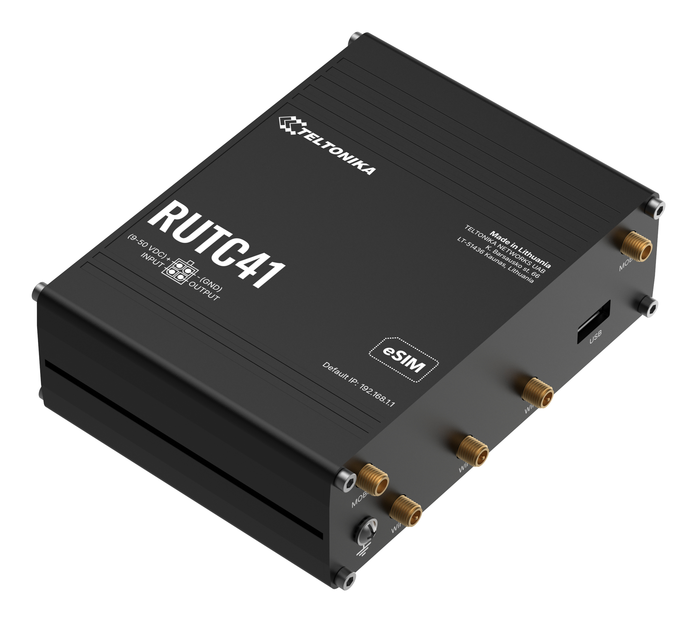 Teltonika · Router· RUTC41· 4G Edge - Router - 1 Gbps, Ansicht 2