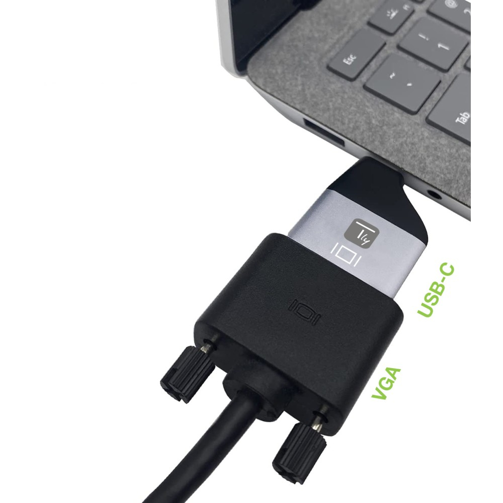 Techly Adapter USB-C M to VGA F - Adapter - Digital/Daten, Ansicht 2