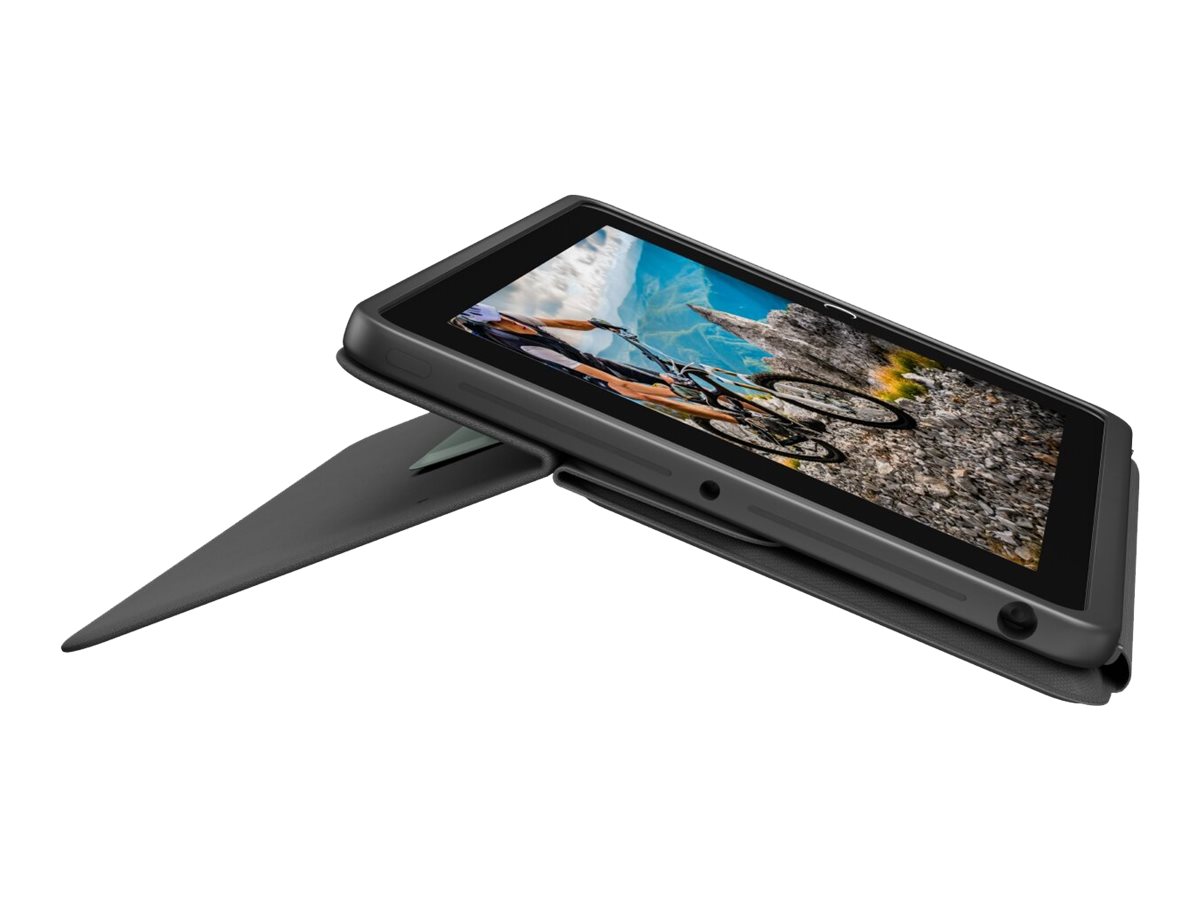 Logitech Rugged Folio - Tastatur und Foliohülle - Apple Smart connector - QWERTZ - Deutsch - Graphite - für Apple 10.9-inch iPad (10. Generation)