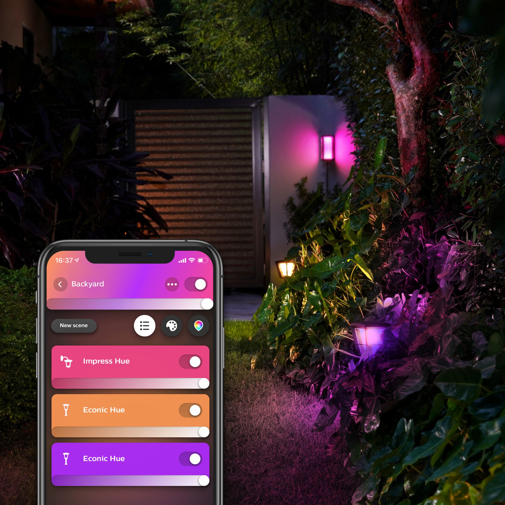 Philips Hue White and Color Ambiance Impress - Wandleuchte - LED - 8 W (Entsprechung 49 W), Ansicht 4