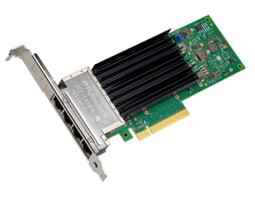 Intel ® Ethernet-Netzwerkadapter X710-T4L, Eingebaut, Kabelgebunden, PCI Express, Ethernet, 10000 Mbit/s, Schwarz, Grün, Grau