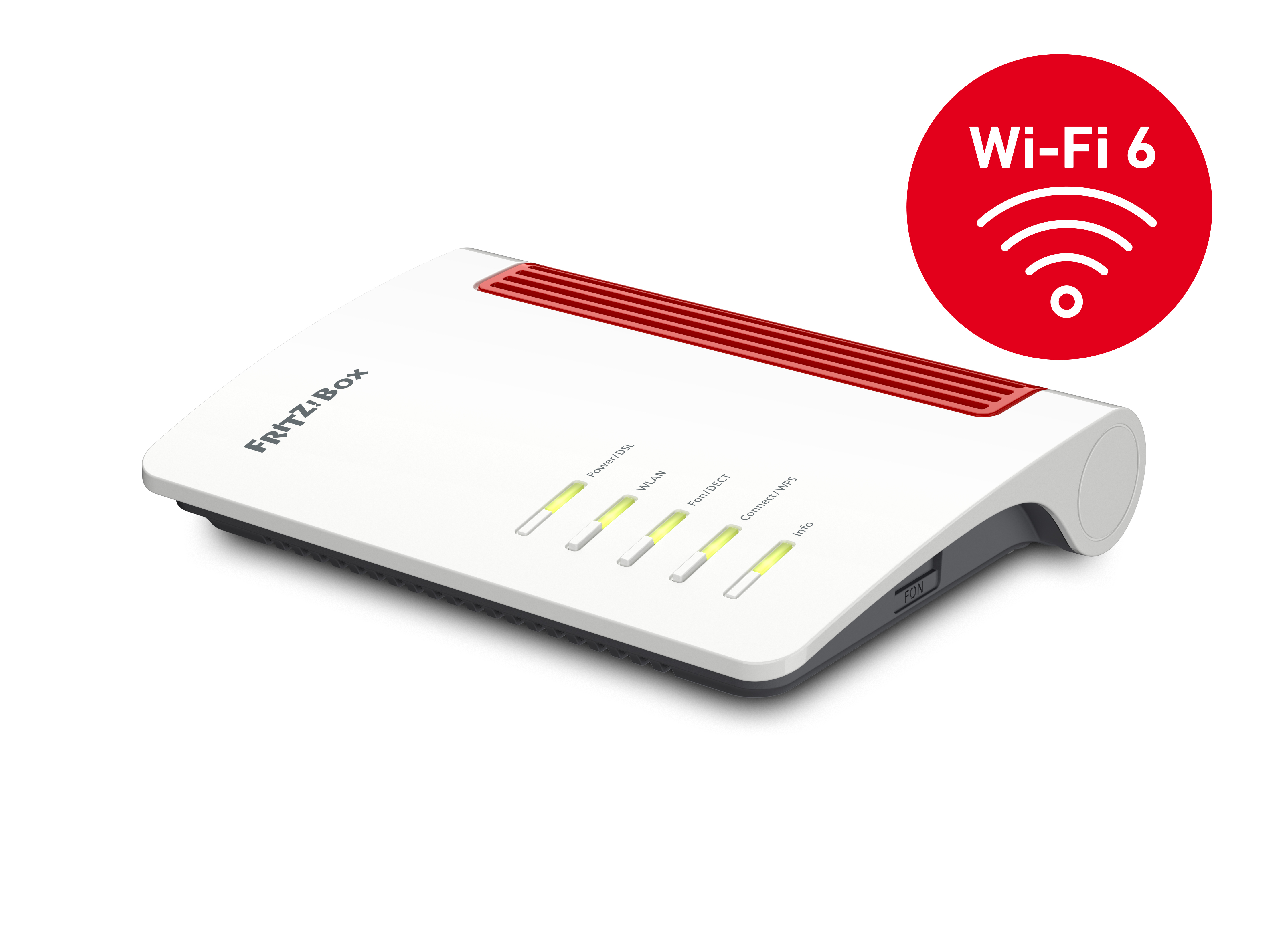 AVM FRITZ!Box 7530 AX - Wireless Router - DSL-Modem - 4-Port-Switch - GigE - 802.11a/b/g/n/ac/ax - Dual-Band, Ansicht 3