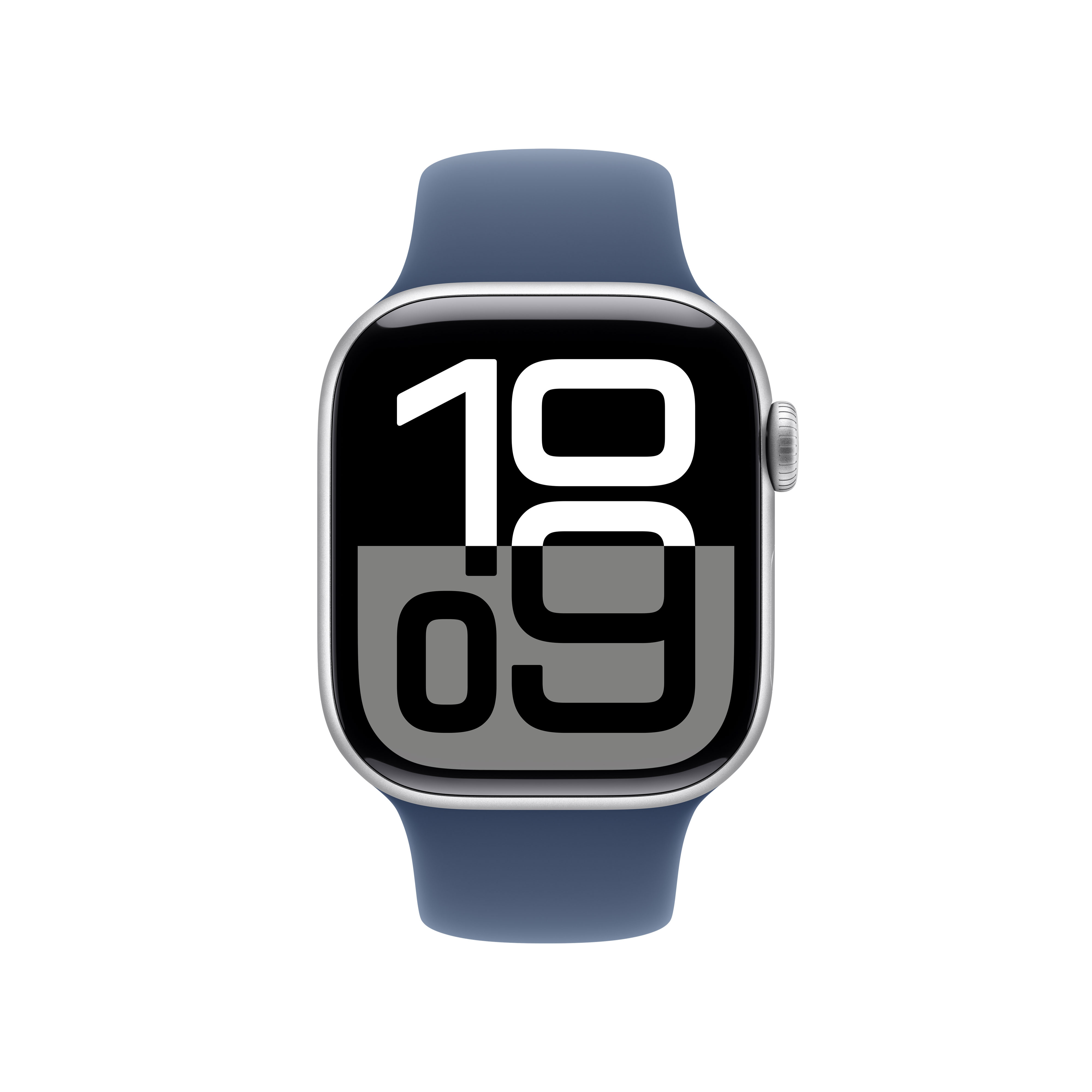 Apple Watch Series 10 (GPS + Cellular) - 42 mm - Aluminium - Silber - mit Sportband - Denim - Bandgröße: M/L, Ansicht 4