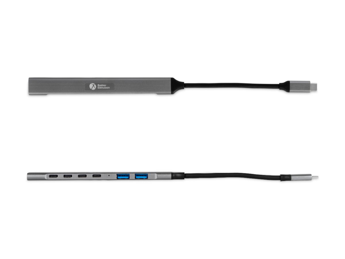 Bakker Elkhuizen - Hub - 7-in-1 - 4 x USB-C + 2 x USB-A 2.0 + 1 x USB-A 3.0, Ansicht 2