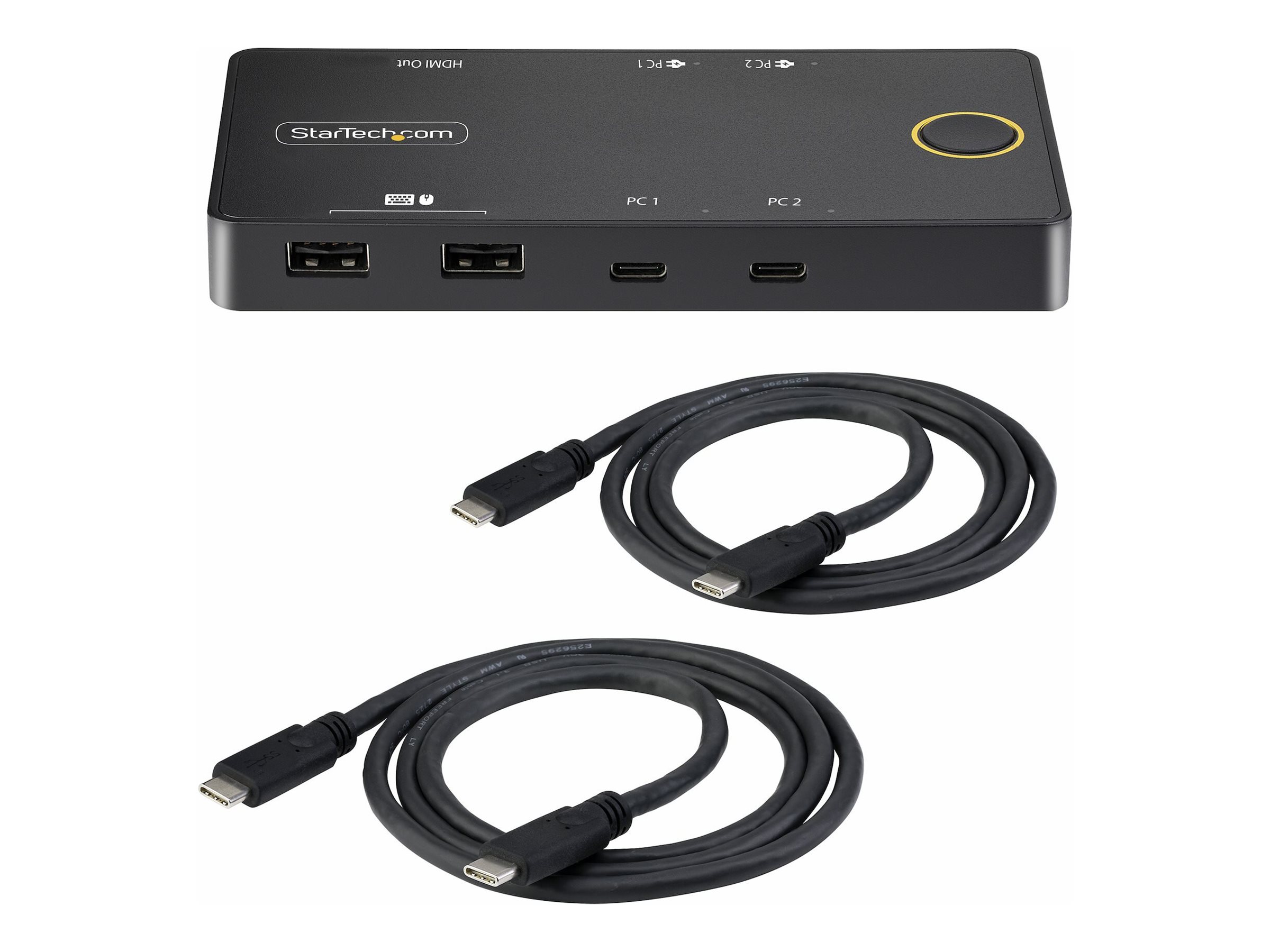 StarTech.com 2-Port USB-C KVM-Switch, 4K 60Hz
