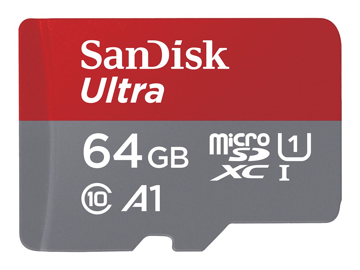 SanDisk Ultra - Flash-Speicherkarte - 64 GB - A1 / UHS Class 1 / Class10 - microSDXC UHS-I