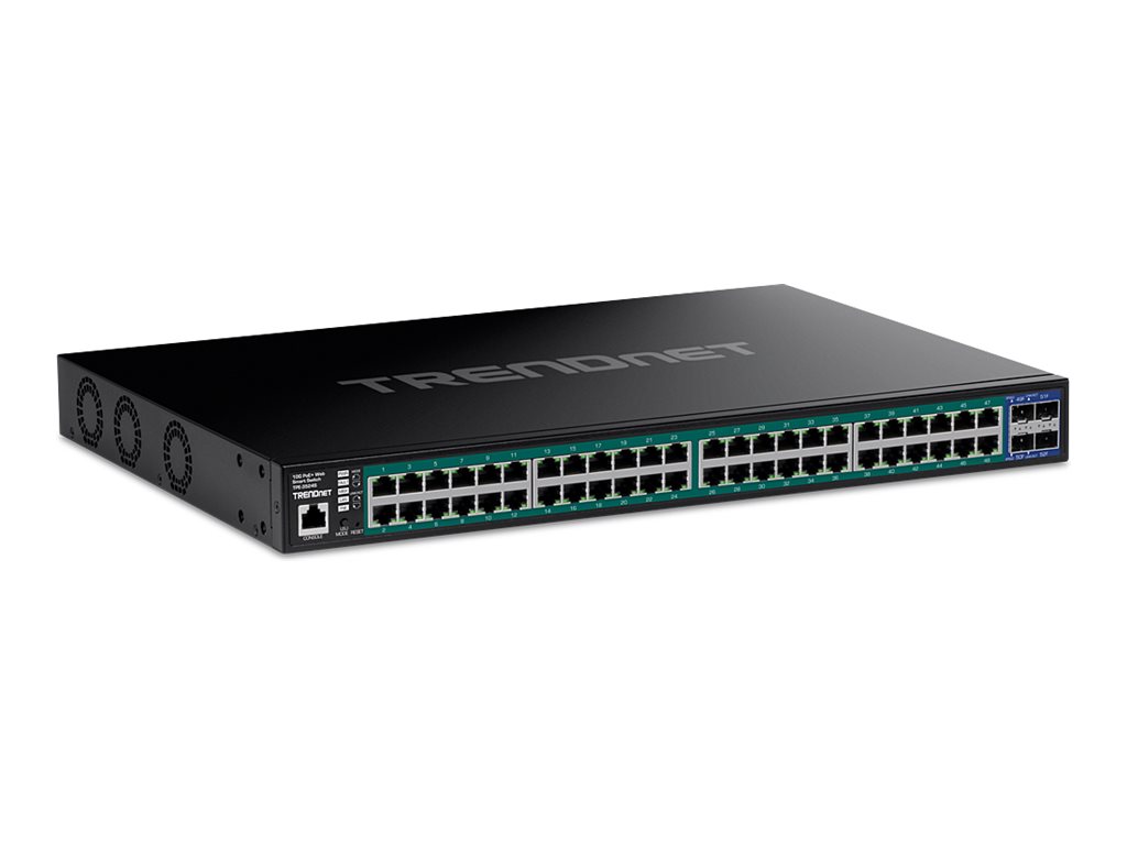 TRENDnet TPE-3524S - Switch - 52 Ports Web - L2+ - Smart - 48 x 101001000 (PoE+)