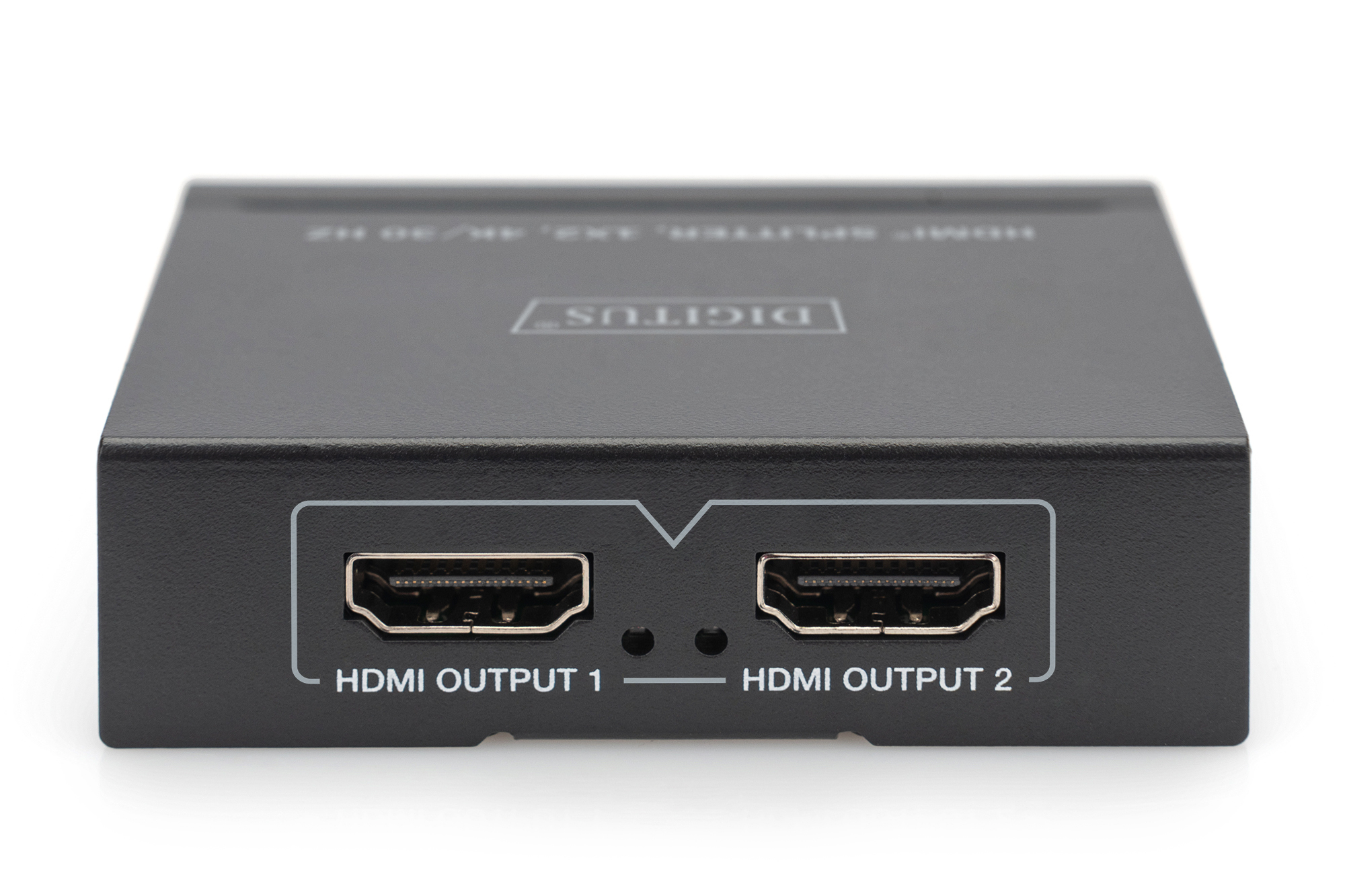 DIGITUS HDMI Splitter - 1x2 - 4K / 30 Hz - HDMI - 2x HDMI - 1.4b - 3840 x 2160 Pixel - Schwarz - Metall, Ansicht 3