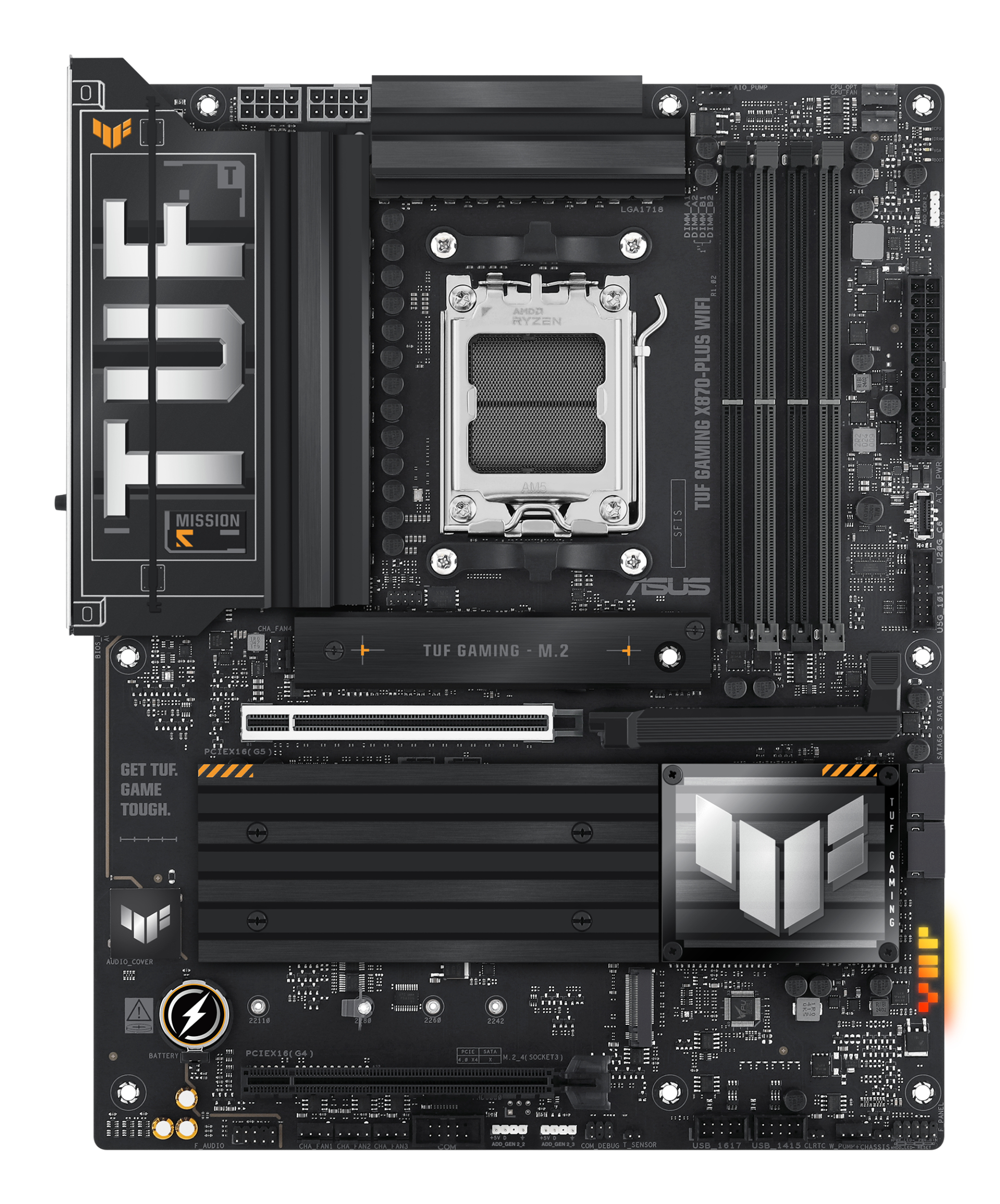 ASUS TUF GAMING X870-PLUS WIFI - Motherboard - ATX - Socket AM5 - AMD X870 Chipsatz - USB4, USB-C 3.2 Gen 2x2, Ansicht 3