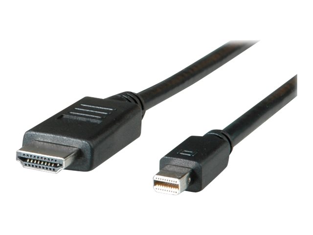 Roline - Adapterkabel - Mini DisplayPort männlich zu HDMI männlich - 3 m - abgeschirmt - Schwarz
