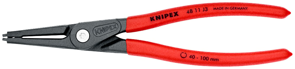 KNIPEX 48 11 J3 - Sicherungsringzange - Chrom-Vanadium-Stahl - Kunststoff - Rot - 225 mm - 266 g, Ansicht 4