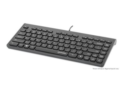 Manhattan Slim - Tastatur - mini - USB - Schwarz