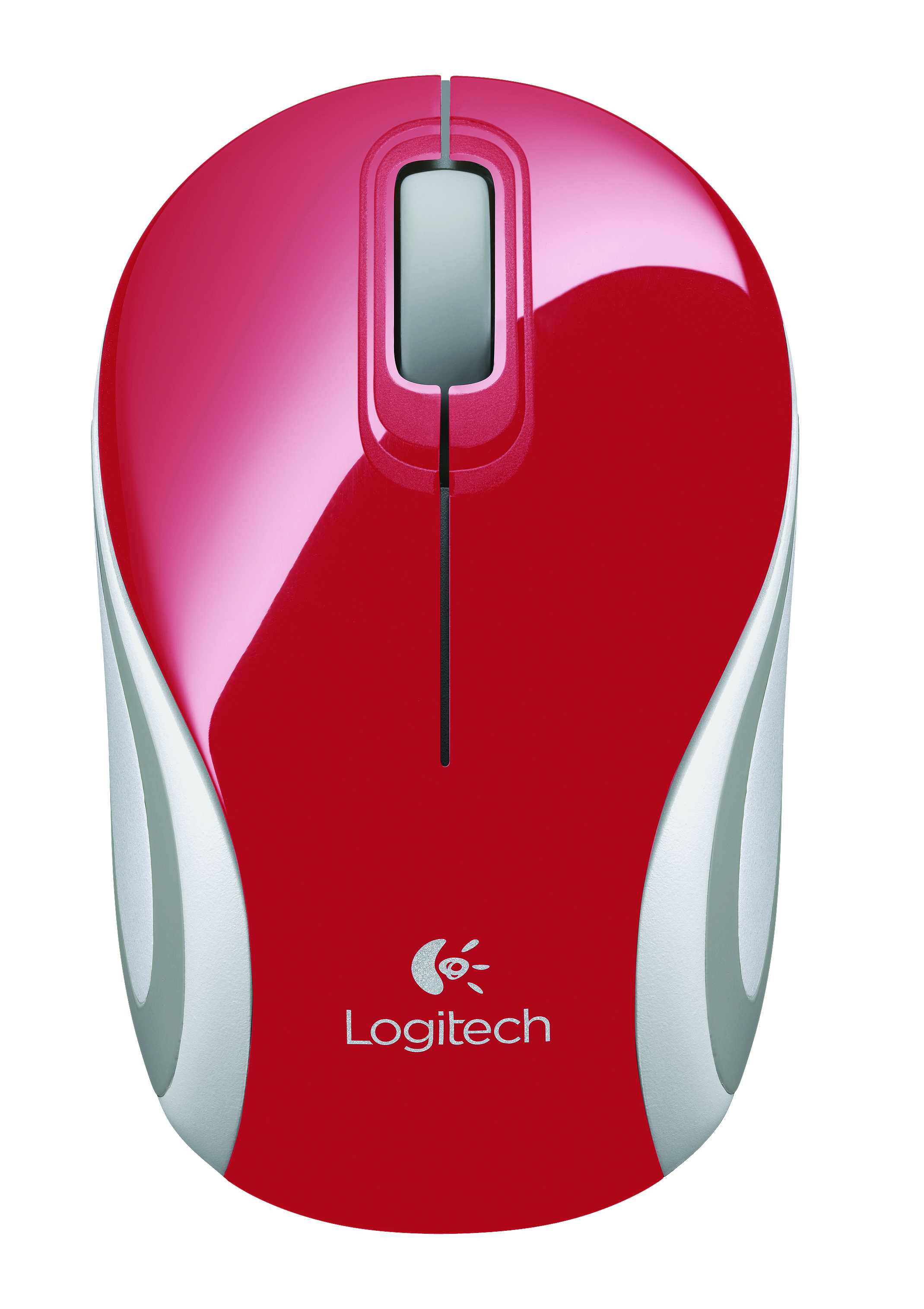 Logitech M187, Beidhändig, Optisch, RF Wireless, 1000 DPI, Rot