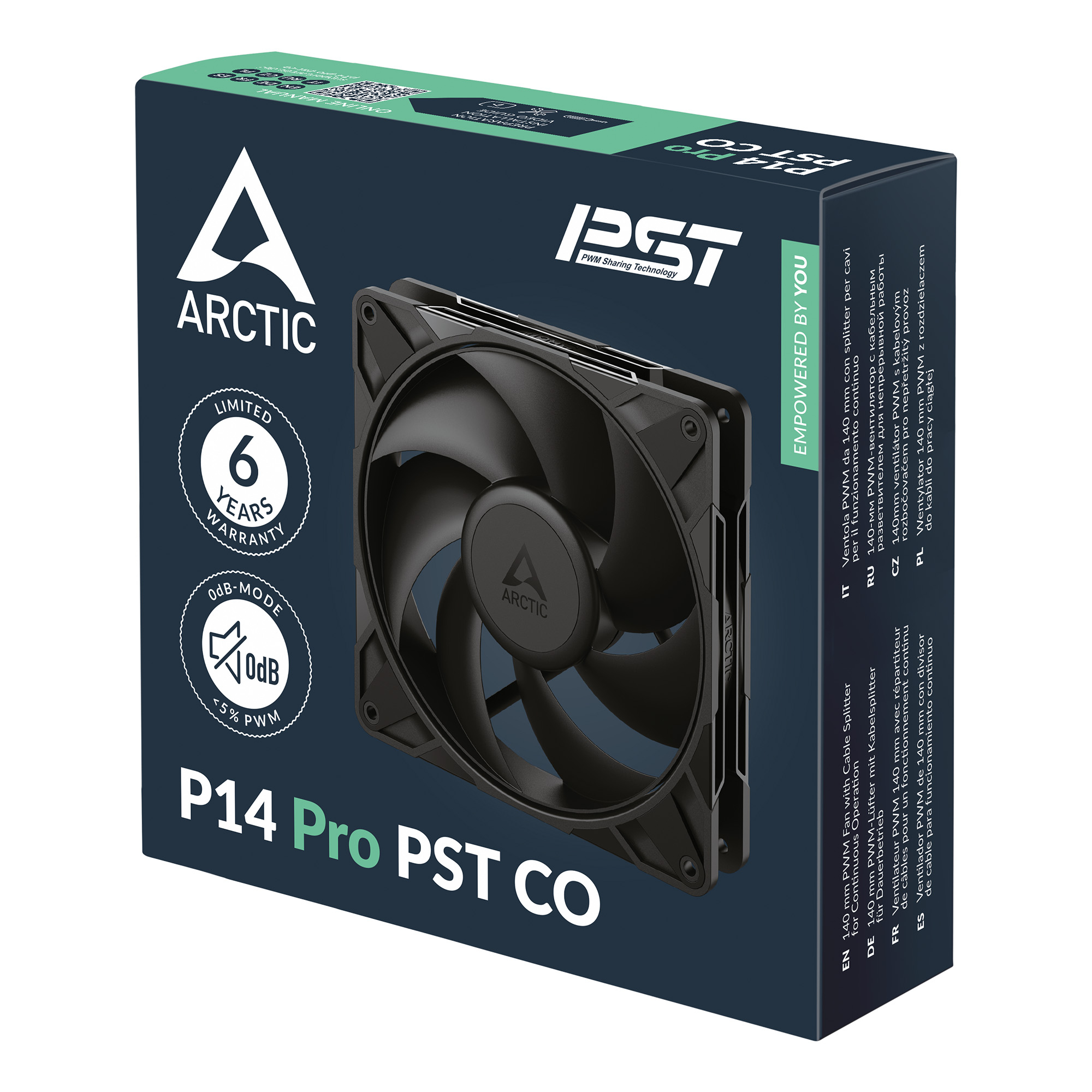 Arctic P14 Pro PST CO - Gehäuselüfter - with cable splitter for continuous operation, Ansicht 4