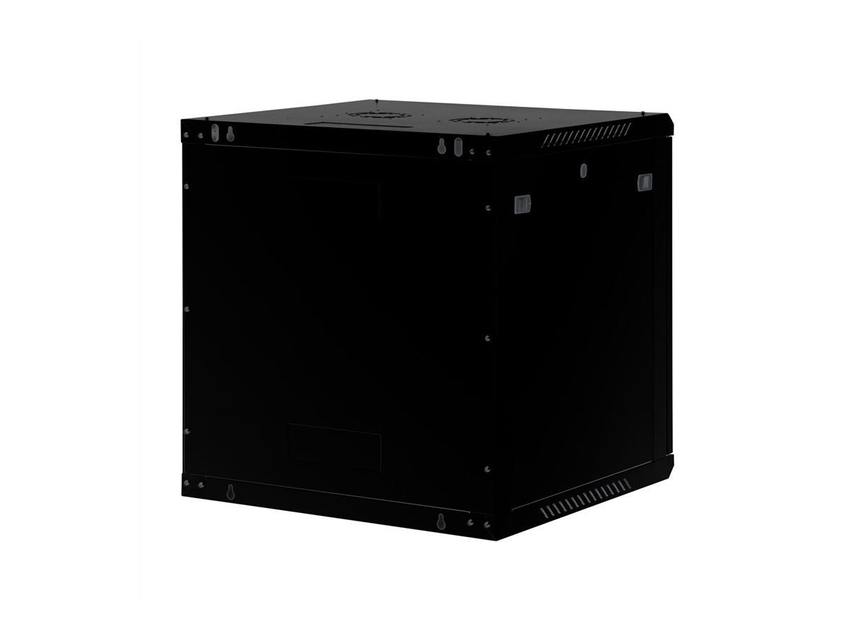 ROLINE Basic Plus - Gehäuse Netzwerkschrank - 600x600 BxT - geeignet für Wandmontage - Jet Black, RAL 9005 - 12U - 19, Ansicht 3