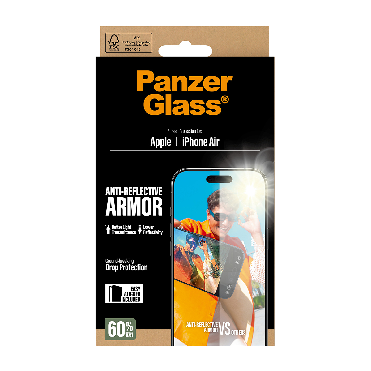 PanzerGlass Displayschutz Anti-Reflective Armor iPhone Air, Ansicht 3