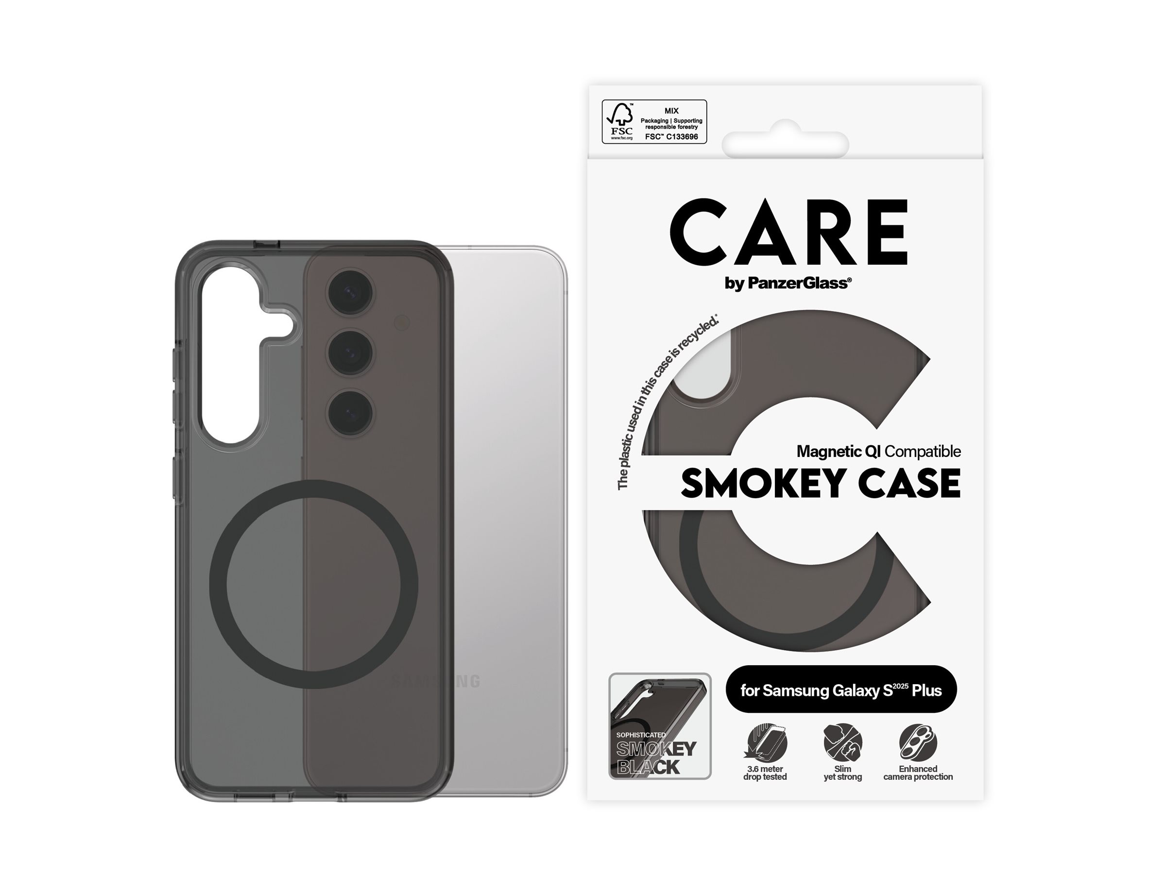 PanzerGlass CARE by PanzerGlass Urban Combat - Hintere Abdeckung für Samsung Galaxy S25+ - schwarz, Ansicht 4