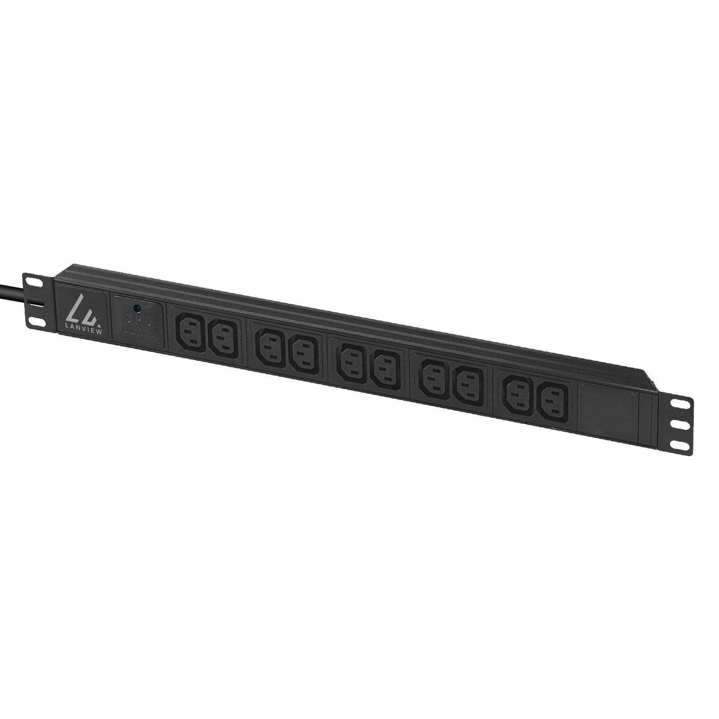 Lanview 19´´ 10-way c13 outlets with 2-meter 3G1.5mm2 cable, Ansicht 3