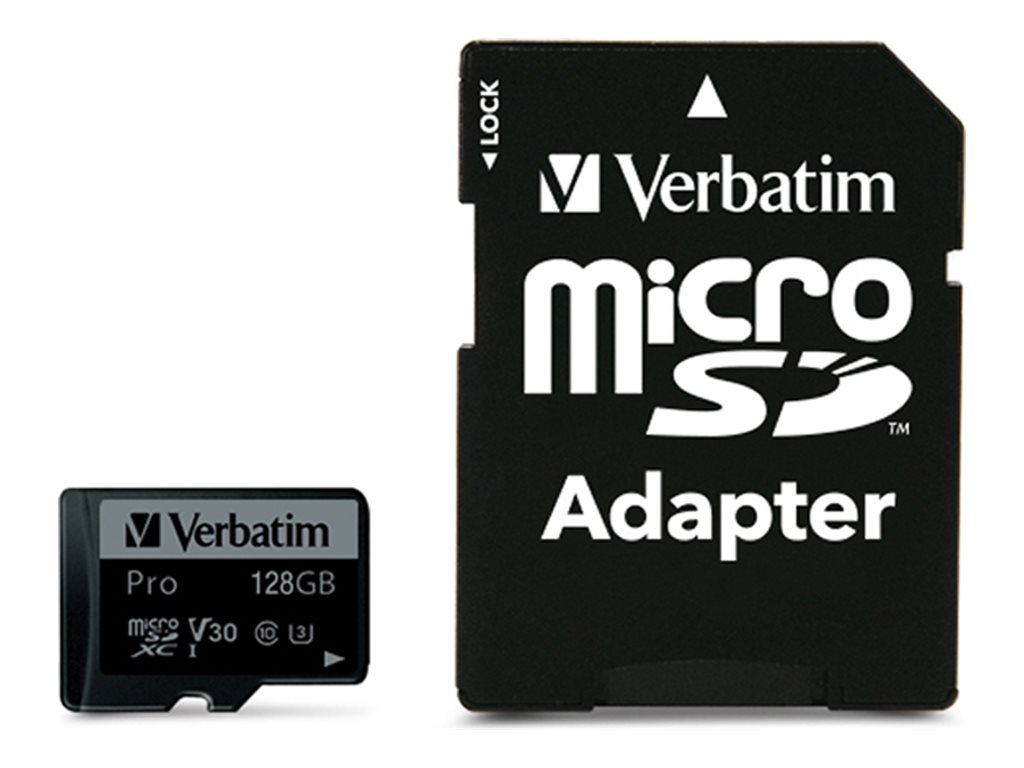 Verbatim PRO - Flash-Speicherkarte (microSDXC-an-SD-Adapter inbegriffen), Ansicht 3
