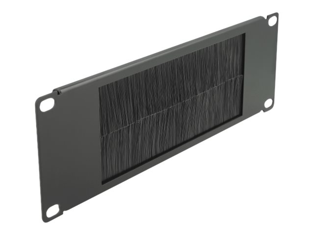 Delock Cable Management Brush Strip - Kabelführungspanel mit Bürste - Schwarz - 2U - 25.4 cm (10)