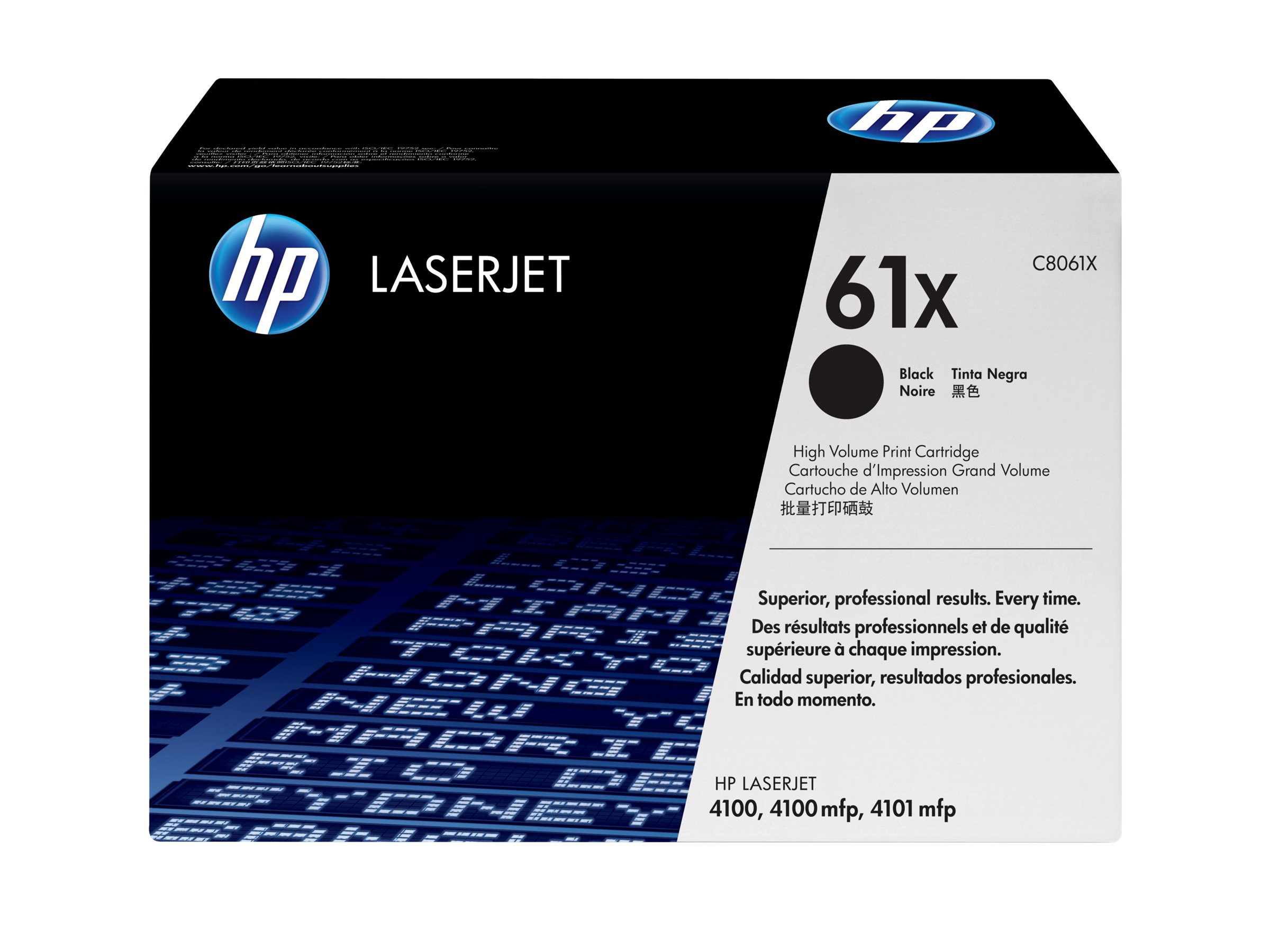 HP 61X - Hohe Ergiebigkeit - Schwarz - Original - LaserJet - Tonerpatrone (C8061X), Ansicht 2