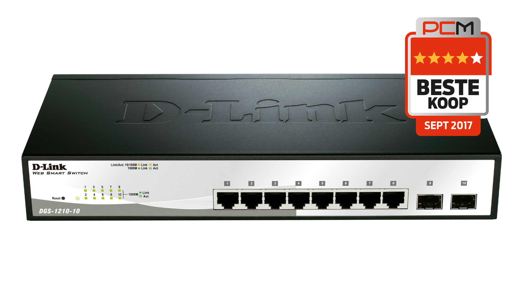 D-Link DGS 1210-10 - Switch - Smart - 8 x 10/100/1000 + 2 x Gigabit SFP, Ansicht 2