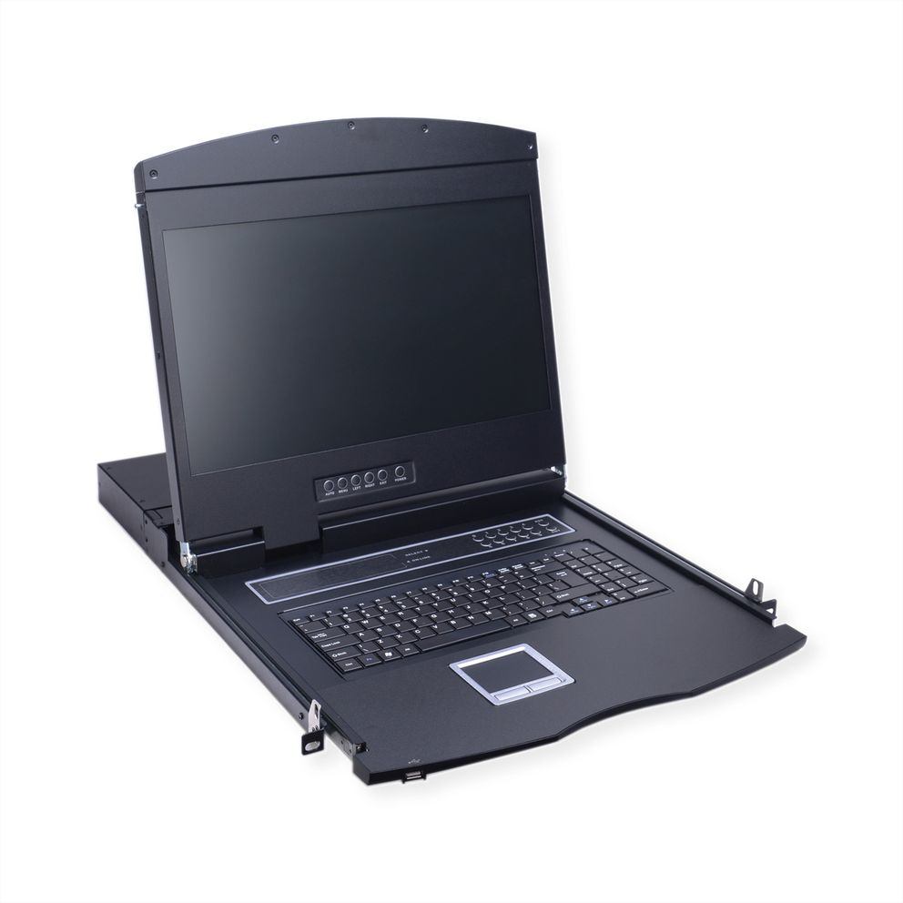 VALUE KVM-Konsole mit KVM-Switch - 8 Anschlüsse - USB - Deutsch - 48 cm (19), Ansicht 2