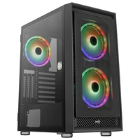 AEROCOOL ADVANCED TECHNOLOGIES AeroCool Graphite-G-BK-v3 - MDT - ATX - Seitenteil mit Fenster (gehärtetes Glas)