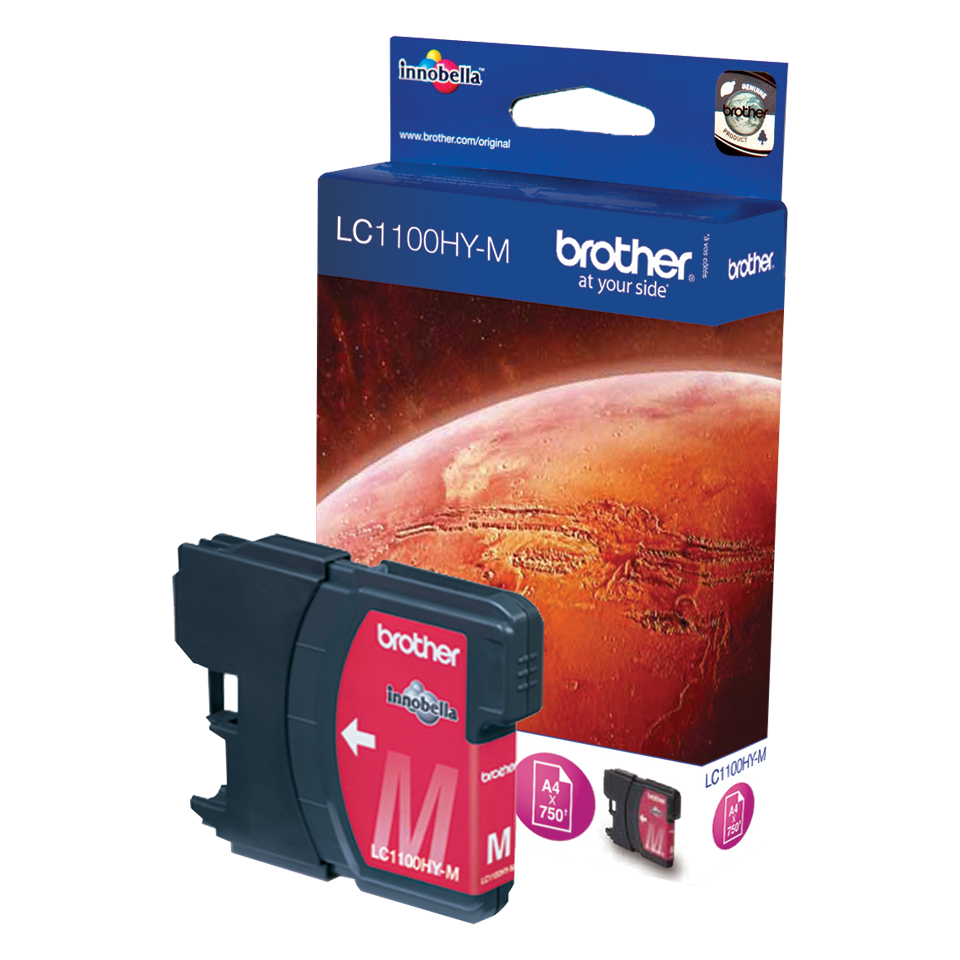 Brother LC-1100HYM Ink Cartridge, Magenta, Tinte auf Pigmentbasis, 1 Stück(e), Einzelpackung