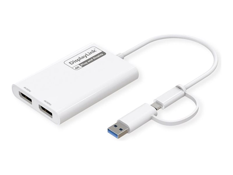 ROLINE Dockingstation - USB-C / USB-A - 2 x