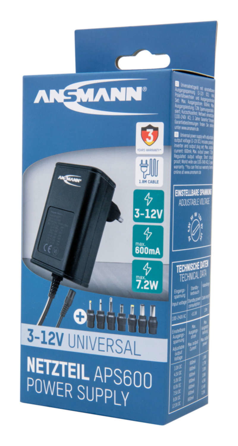 Ansmann APS 600 - Netzteil - 7.2 Watt - 600 mA, Ansicht 4