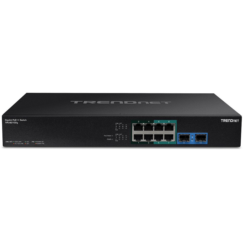 TRENDnet TPE BG102G - Switch - unmanaged - 8 x 10/100/1000 (PoE++), Ansicht 4