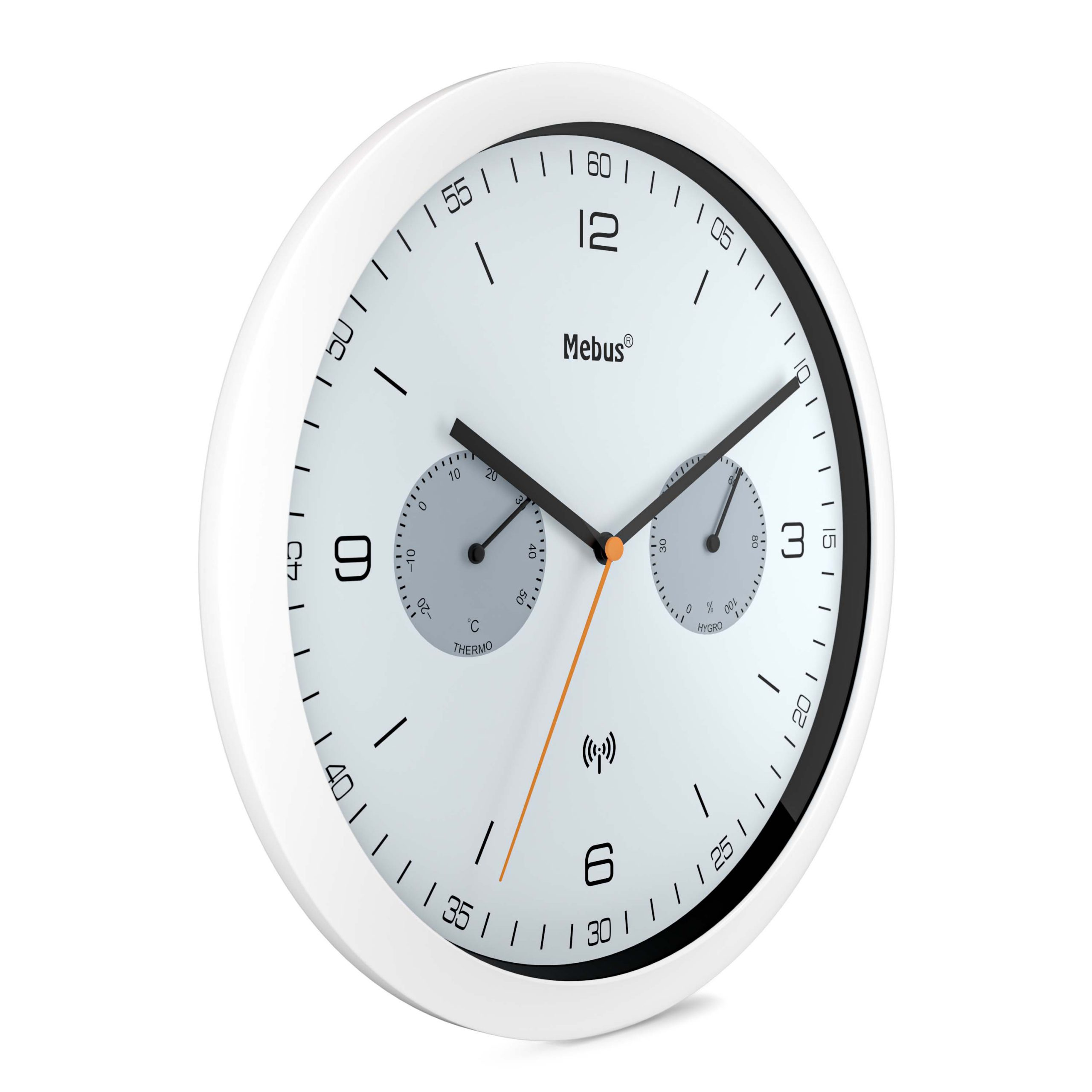 Mebus 52826 - Wand - Rund - Schwarz - Grau - Weiß - Kunststoff - Akku - AA, Ansicht 3