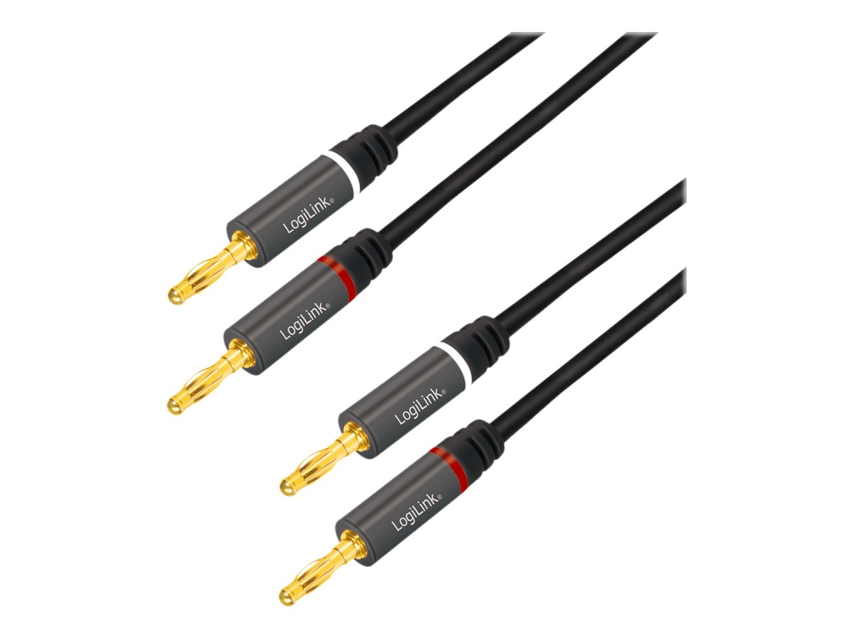 LogiLink Audiokabel - Bananen männlich zu Bananen männlich