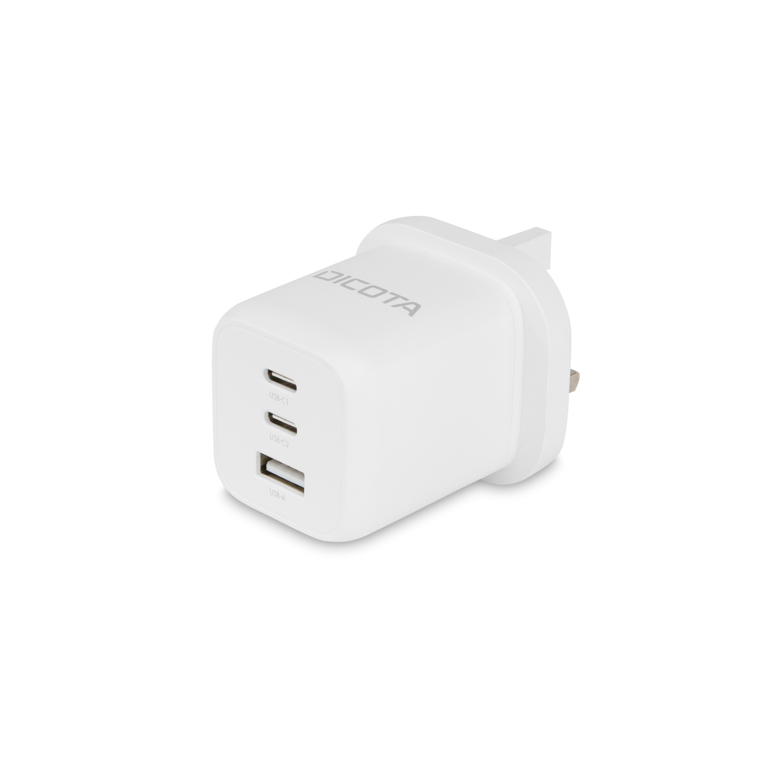 Dicota Compact 3-Port GaN Wall Charger 65W UK white, Ansicht 2