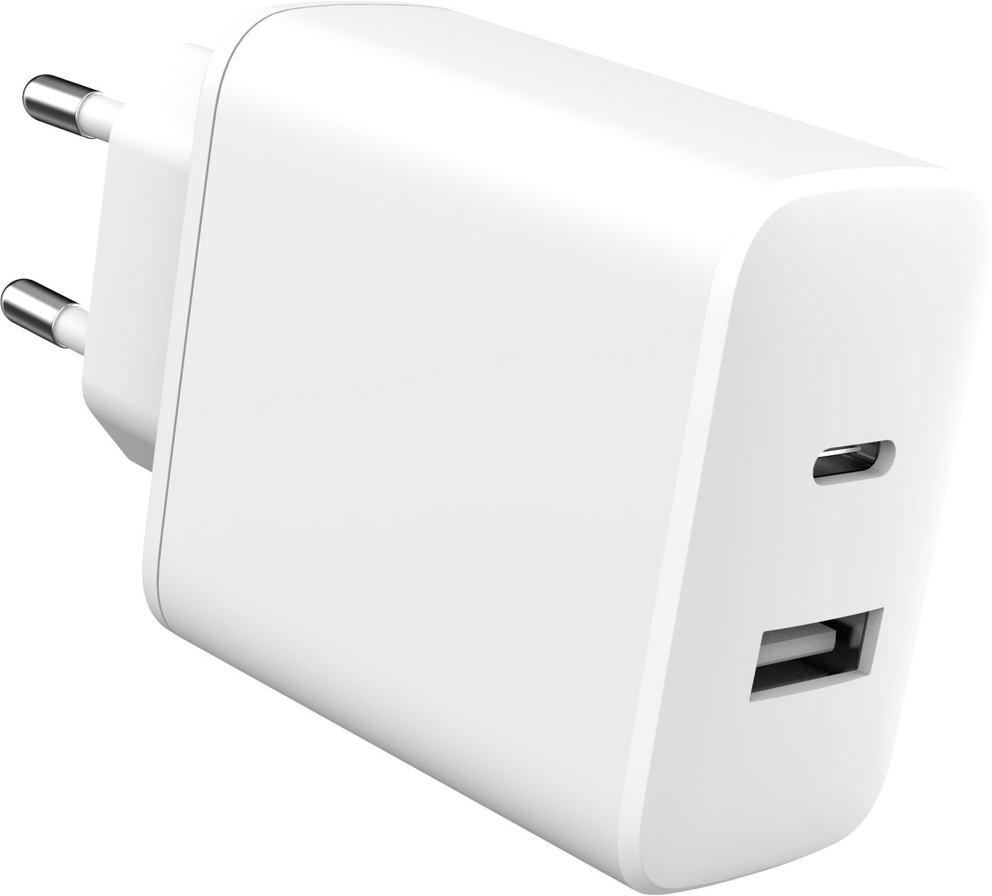 eSTUFF INFINITE - Netzteil - EU-Stecker - 32 Watt - 3 A - PD 3.0, QC 3.0 - Anschlussstellen (USB Typ A, 24 pin USB-C), Ansicht 4