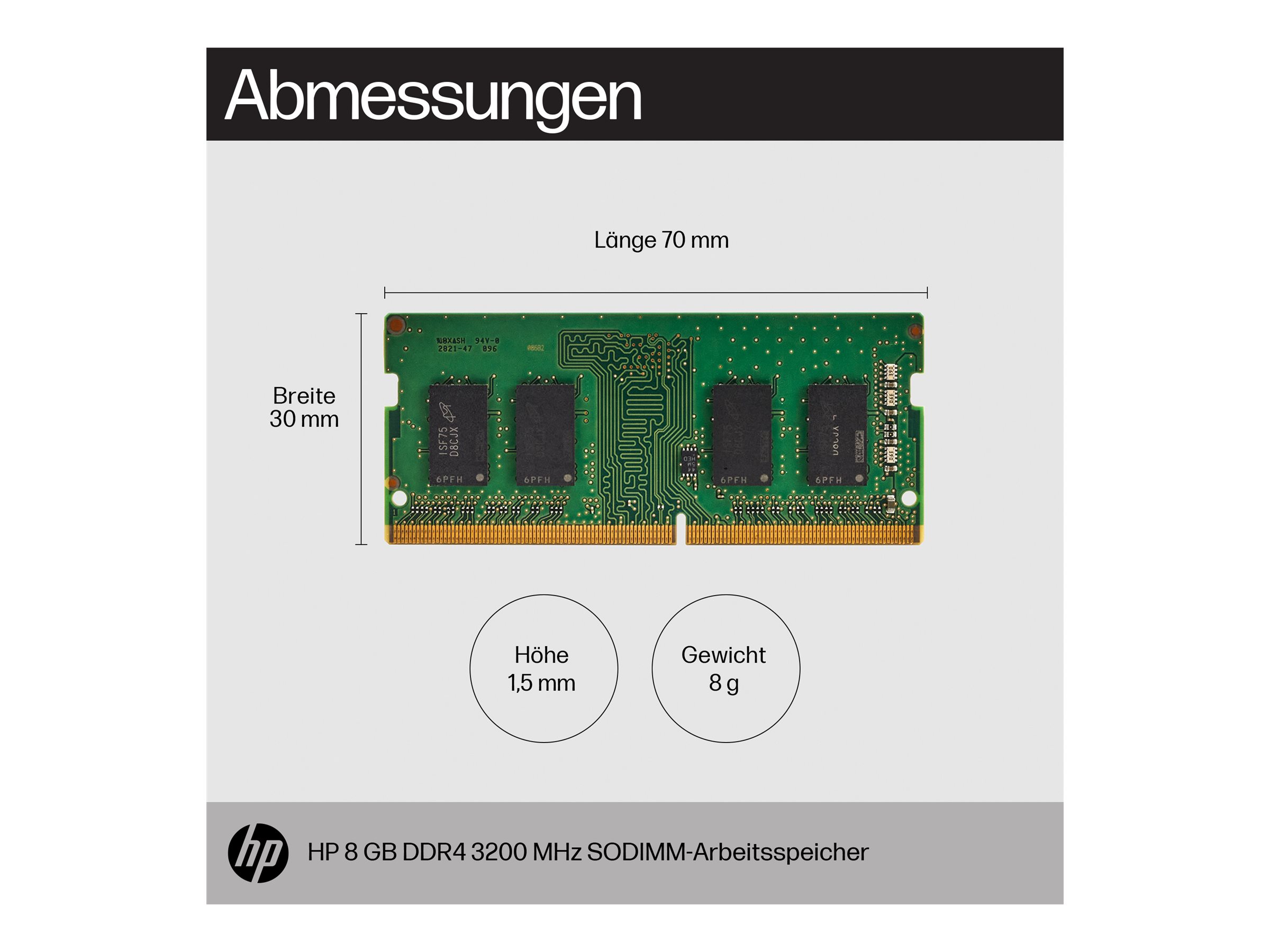 HP  DDR4 - Modul - 8 GB - SO DIMM 260-PIN