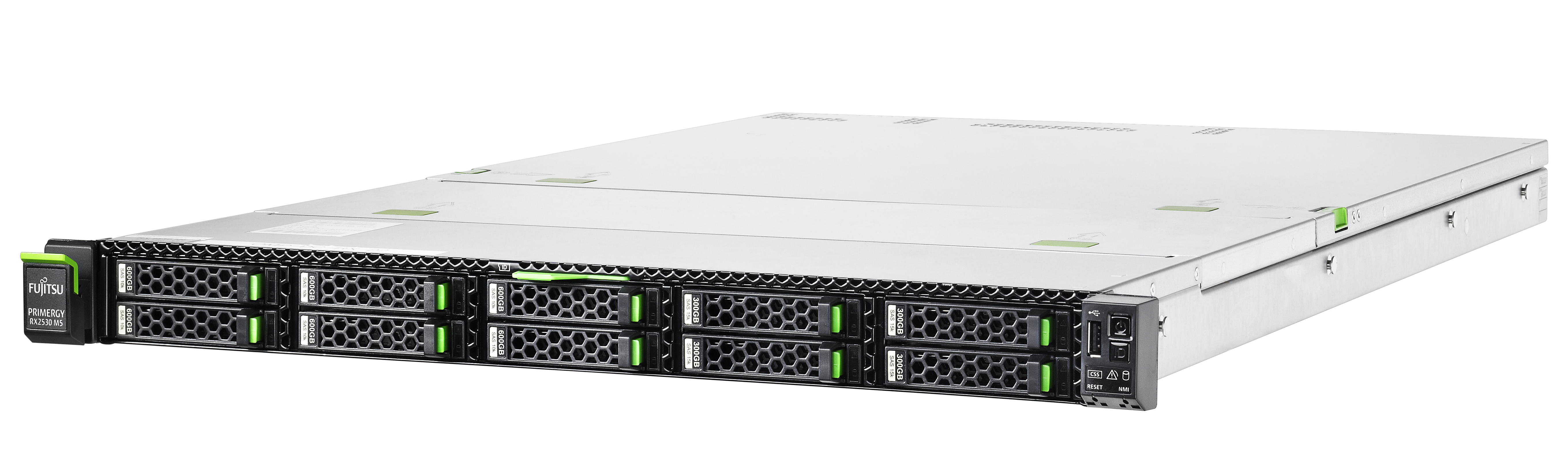 Fujitsu PRIMERGY RX2530 M5 - Server - 1U - zweiweg - 1 x Xeon Gold 5217 - RAM 16 GB - SATA - Hot-Swap 6.4 cm (2.5), Ansicht 2
