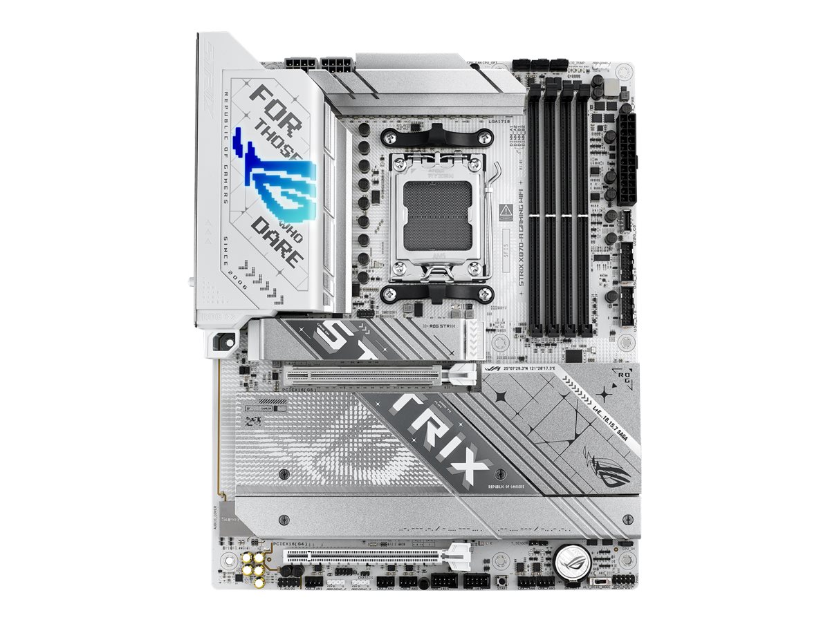 ASUS ROG STRIX X870-A GAMING WIFI - Motherboard - ATX - Socket AM5 - AMD X870 Chipsatz - USB4, USB 3.2 Gen 2, USB-C 3.2 Gen2, USB 3.2 Gen 1, USB-C 3.2 Gen 2x2 - Wi-Fi 7, 2.5 Gigabit LAN, Bluetooth - Onboard-Grafik (CPU erforderlich)