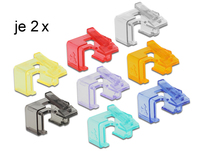 Delock RJ45 Repair Clip Starter Set - Netzwerkanschluss Reparatur-Clip - diverse Farben (Packung mit 16)