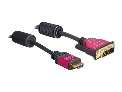 DELOCK Kabel HDMI A/DVI 18+1 St/St 5,0m (84344)