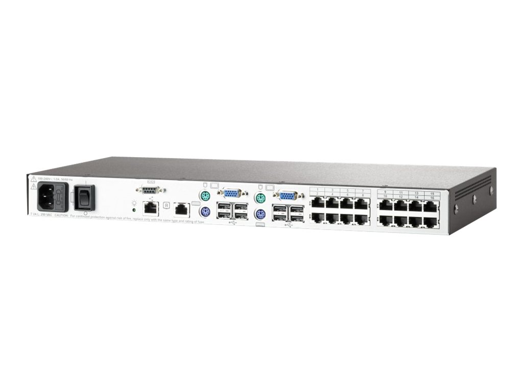 HP KVM 0x2x16 Port Virtual Media Server Console Switch AF600A 410529-001 408964-001 (AF600A) - REFURB