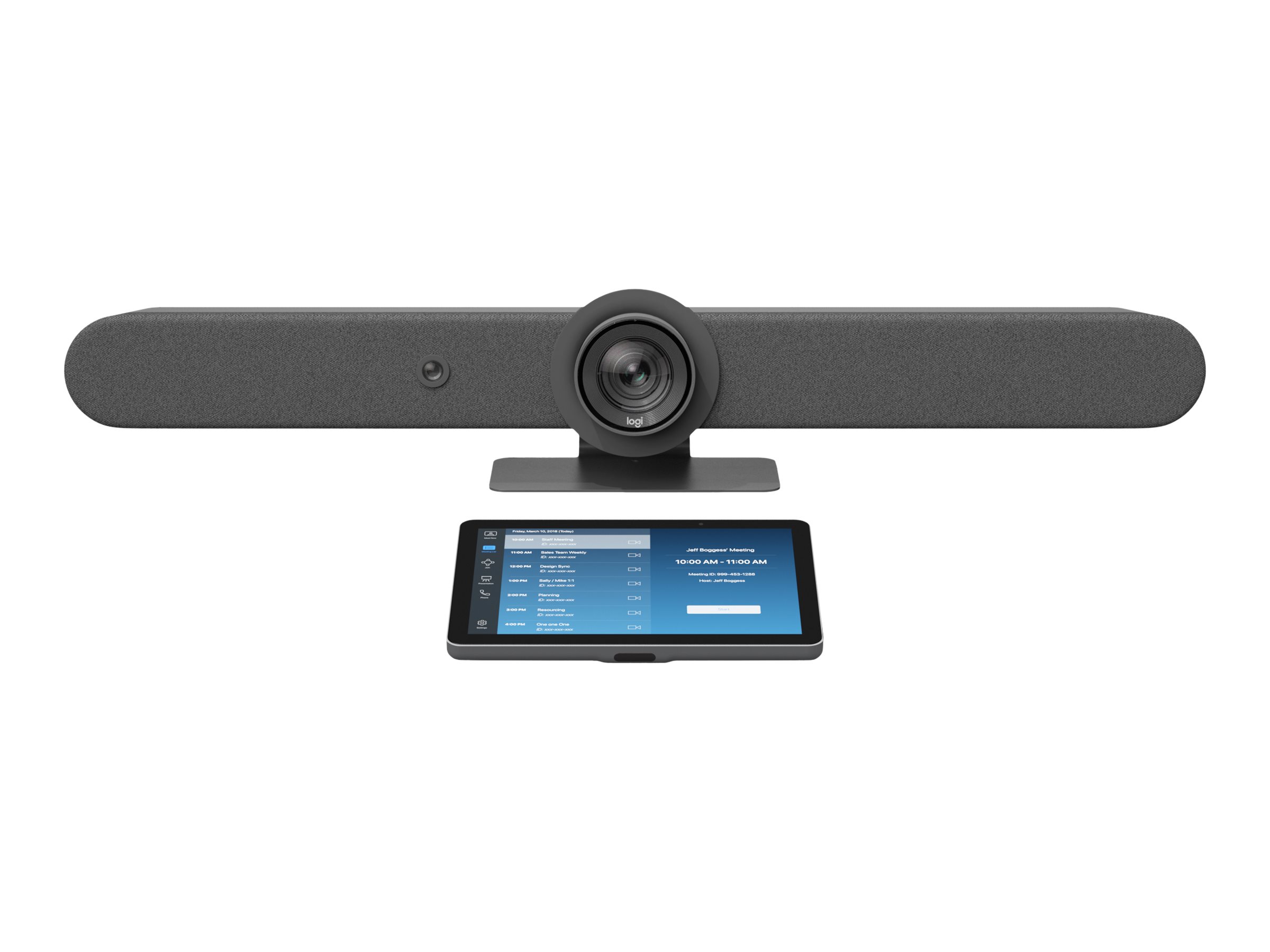 Logitech - Kit für Videokonferenzen (Logitech Tap IP, Logitech Rally Bar) - Certified for Zoom Rooms, Certified for Microsoft Teams Rooms, RingCentral Certified, Tencent Meeting Certified - Graphite