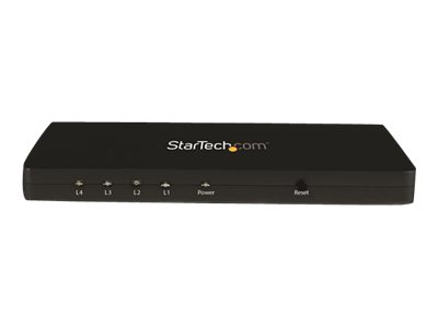 StarTech.com 4 Port HDMI 4k Video Splitter - 1x4 HDMI Verteiler mit Aluminiumgehäuse - 4k @ 30 Hz - 4 fach Ultra HD 1080p HDMI Switch - Video/Audio-Schalter - 4 x HDMI