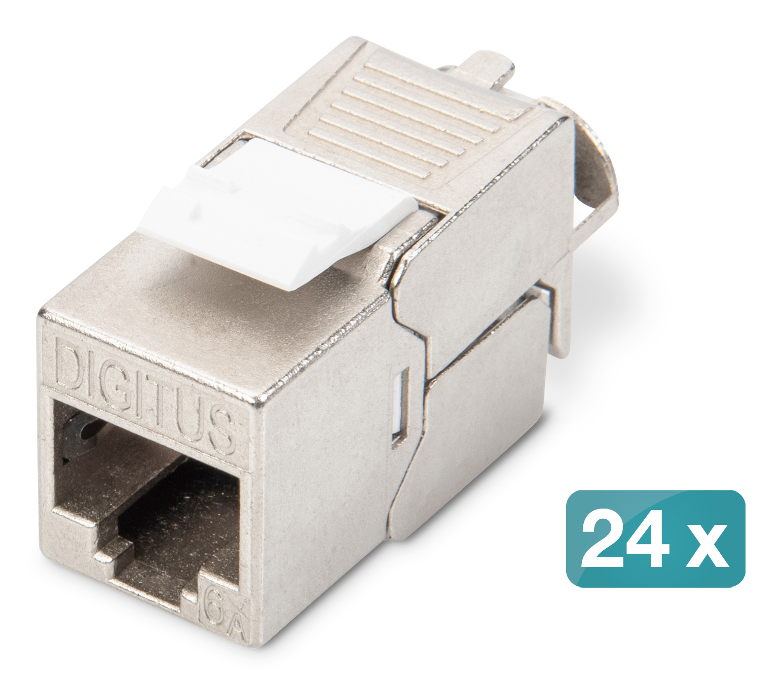 DIGITUS Patch Panel - modular - Rack montierbar - CAT 6a - RJ-45 X 24 - Schwarz, RAL 9005 - 1U - 48.3 cm (19), Ansicht 2