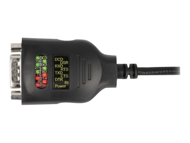 Delock USB Type-A to Serial DB9 Adapter with 9 LED RS-232 Tester